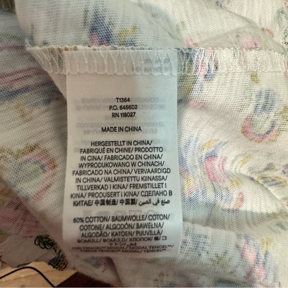 NWT Boden Bohemian Blouse Tee Floral White Size 14 - Picture 5 of 5